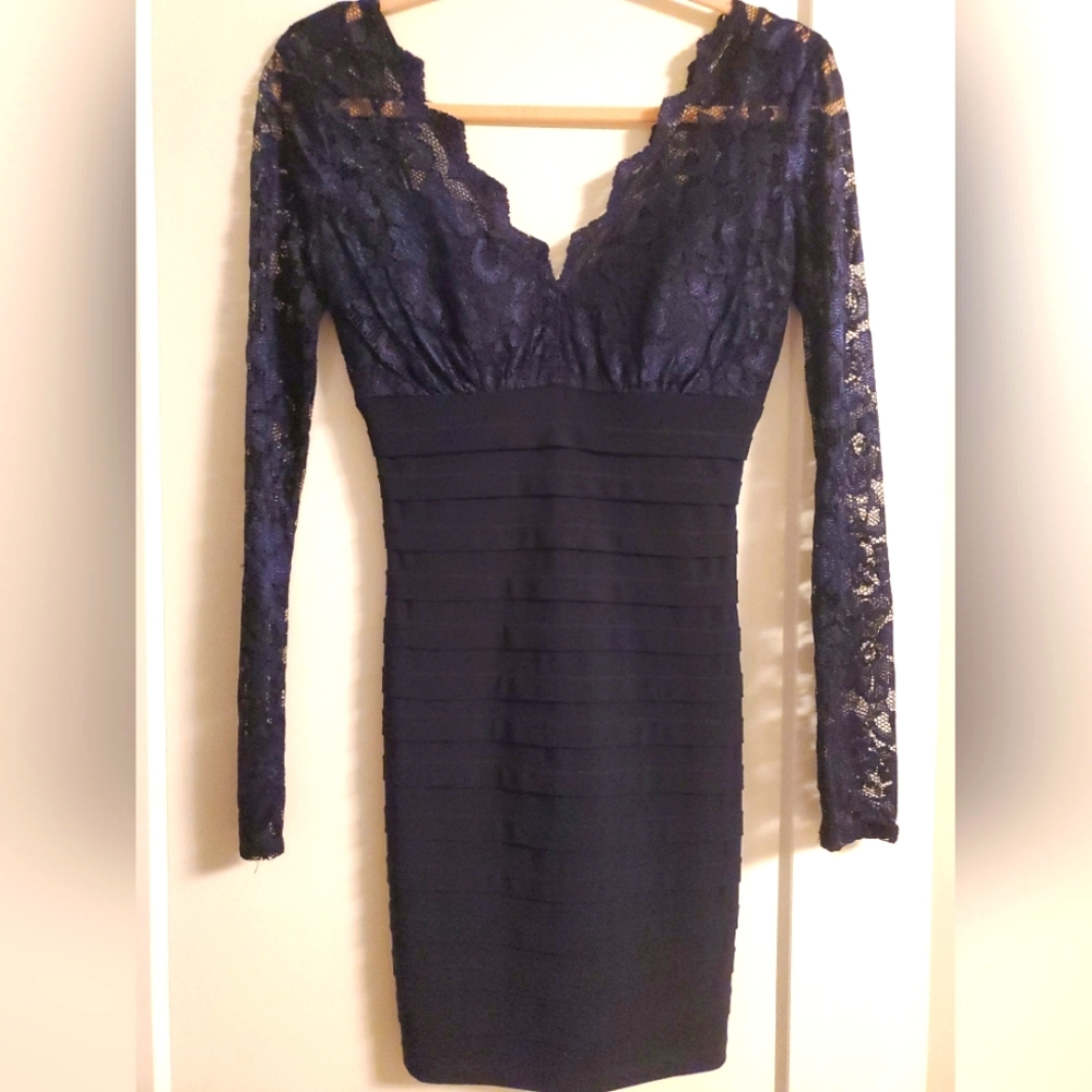 EUC Navy Lace Dress